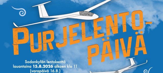 Purjelentopäivä Sodankylän lentokentällä 15.8.2026